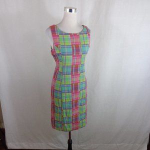 VINTAGE CHADWICKS  PLAIDS SHEATH DRESS SZ 10